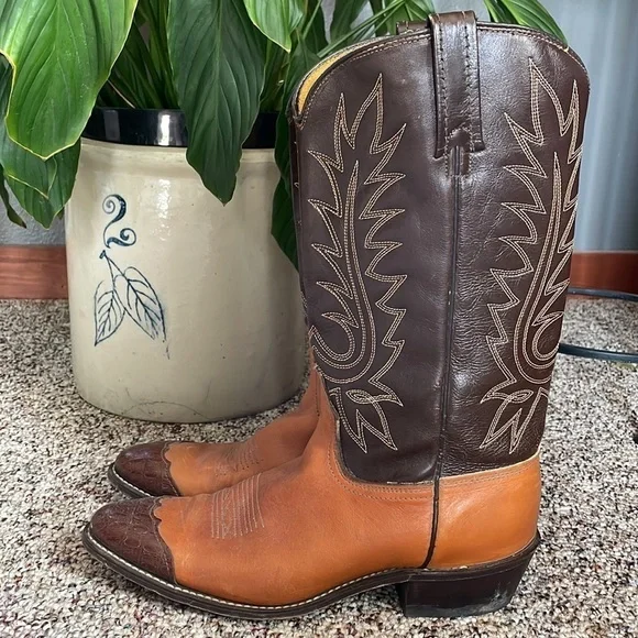 Women’s Vintage ACME Leather Cowboy Boots Size 8.5 - Picture 3 of 8